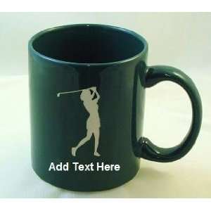  Personalized Lady Golfer Mug: Home & Kitchen