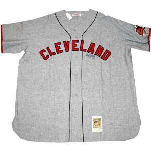  Bob Feller Cleveland Indians Autographed Mitchell and Ness 