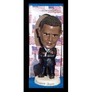   Obama Presidential Bobblehead Black Suit Blue Tie Brand New in Box