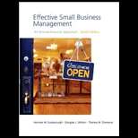 Effective Small Business Management: An Entrepreneurial Approach 
