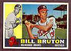 1960 TOPPS # 37 BILL BRUTON BRAVES VG EX/EX SET BREAK