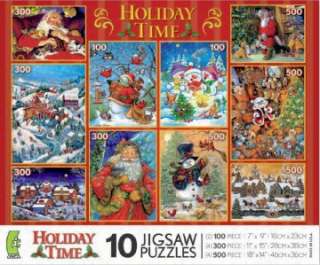CEACO 10 IN 1 HOLIDAY TIME MULTI PACK JIGSAW PUZZLES  