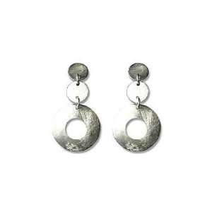  Silver San Telmo Washer Earrings: Efy Tal: Jewelry