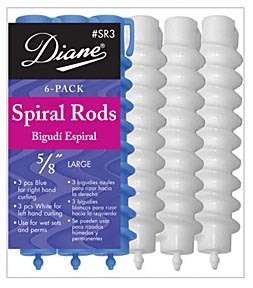 DIANE DSR 3_ 4   PACKS 5/8 6 COUNT 3  RIGHT/3  LEFT SPIRAL PERM RODS 