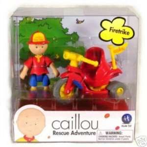   Caillou as Fire Chief, Poseable, 2 Piece Set, PBS Kids: Toys & Games