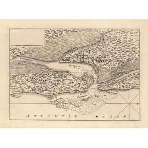  Reproduction of a 1762 Map of the Town & Harbor of St 