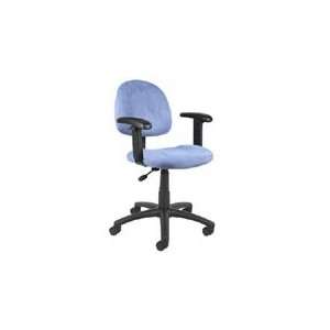  Boss Blue Task Chair With Adjustable Arms 326 BE: Office 