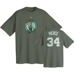   Pierce Majestic Soft Ink Player Name and Number Boston Celtics T Shirt