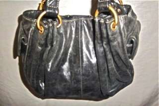 Juicy Couture Black Edgy Urban Leather Purse Bag WOW!  
