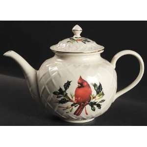   Greetings Carved Teapot, Fine China Dinnerware