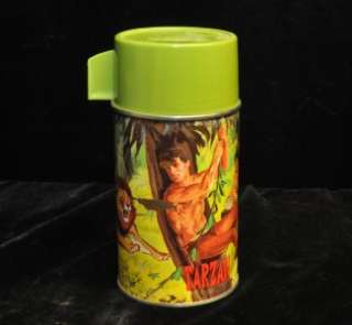 Vintage 1966 TARZAN Lunchbox W/ Tin Thermos Aladdin  