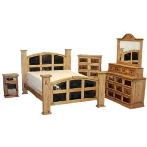 Cowhide Mansion Bedroom Set   Queen Size Bed: Home 