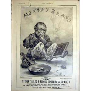  Monkey Brand Soap Blackboard Pan Brass Iron Polish 1899 