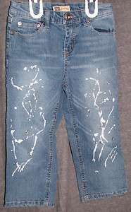 Girls Faded Glory Denim Blue Jeans Capri EUC LNC size 8  