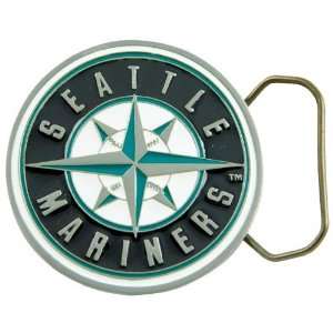   Seattle Mariners Pewter Team Logo Belt Buckle: Sports & Outdoors