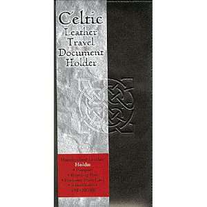  Celtic Leather Travel Document Holder: Home & Kitchen