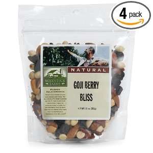 Woodstock Farms Goji Berry Bliss Mix, 10 Ounce Bags (Pack of 4 