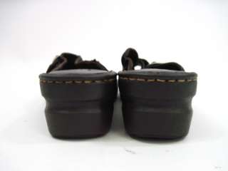 BOC Brown Leather Strappy Sandals Wedges Shoes Sz 6  