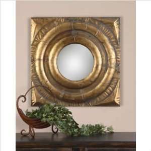 Uttermost Quinton Antiqued Gold Leaf 24 Wide Wall Mirror  