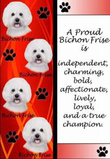 BICHON FRISE 3_D BOOKMARK DOG BREED BOOK MARK BOOKMARK   NEW!!  