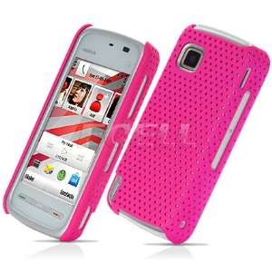   HOT PINK PERFORATED MESH HARD CASE COVER FOR NOKIA 5230: Electronics
