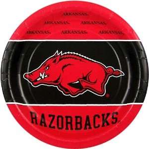  NCAA Arkansas Razorbacks 8 Pack Small Paper Dessert Plates 
