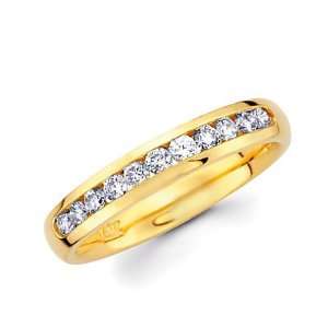   Nine Round Diamond Wedding Ring Band 1/3ct (G H Color, I1 Clarity