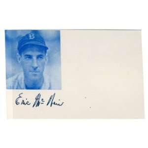  Eric McNair Autographed 3x5 Card