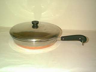 REVERE WARE LARGE 12 FRY PAN / SKILLET WITH LID 1801  