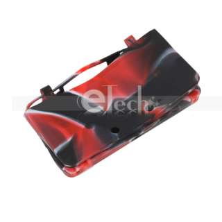   Silicone Skin Cover Case Red Black for Nintendo N3DS 3DS US  