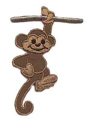 Monkey Swinging Embroider IronOn Patch Applique 900534  
