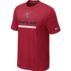  Tampa Bay Buccaneers Red Nike Property Of T Shirt: Sports 