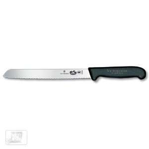   40549 8 Black Fibrox® Slant Tip Bread Knife: Home & Kitchen