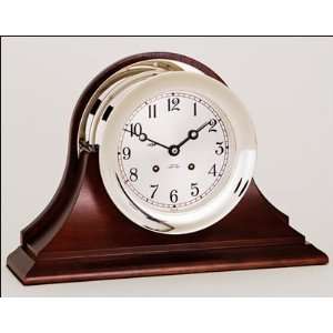  6 Chelsea Ships Bell Clock in Nickel on Traditional Base 