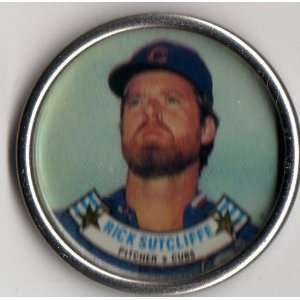    1988 Topps Baseball Silver Coin #57 Rick Sutcliffe 