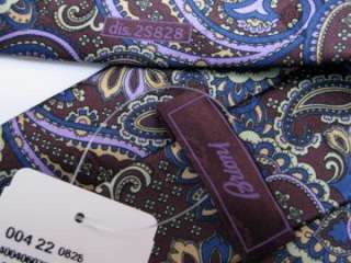 BRIONI Burgundy Paisley Silk Neck Tie, NWT  