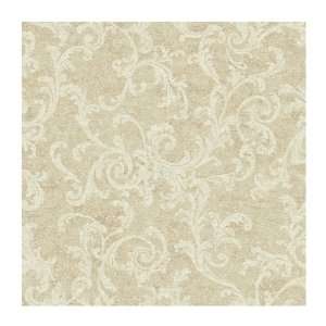   Textured Scroll Wallpaper, Golden Butternut/White: Home Improvement