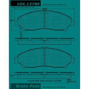  Centric Parts, 102.13780, CTek Brake Pads Automotive