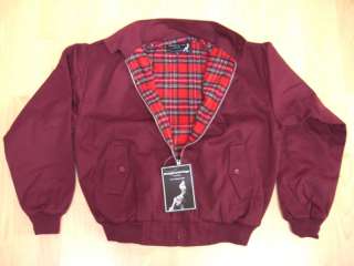 New Harrington Jacket Bordeaux Skinhead Oi Punk S XL  