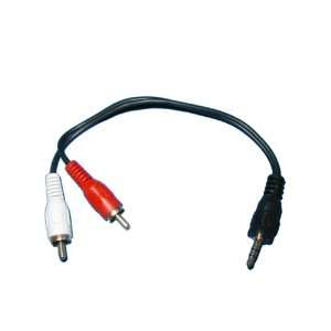  6 auido Y cabe 3.5mm stereo plug to 2 RCA plugs 