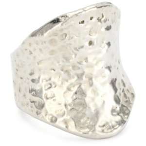  Orit Schatzman Sterling Silver Hammered Concave Ring, Size 