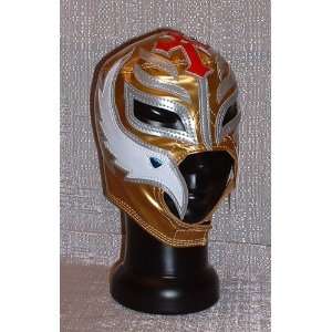  WWE REY MYSTERIO Mini GOLD Pro Grade Mask w/ Stand 