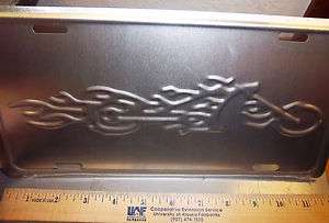   Metal license plate Embossed stylized Motorcycle very cool!  