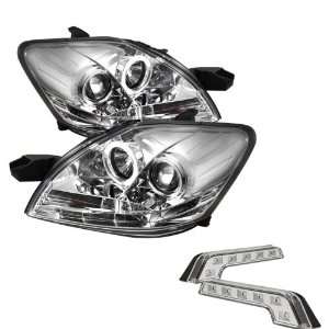   LED Chrome Projector Headlights and LED Day Time Running Light Package