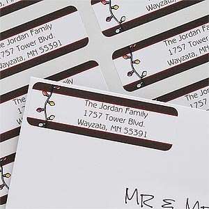  Christmas Lights Personalized Address Labels: Office 