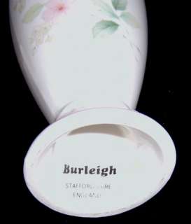 Burleigh Staffordshire Pitcher Vase Pink Green Floral  