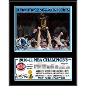 Mounted Memories Dallas Mavericks 2011 Nba Finals Champions Sublimated 