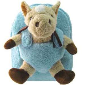  Kids Blue Backpack With Horse Stuffie  Affordable Gift for 