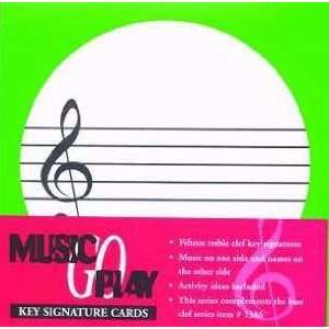    Set of 15 Treble Clef Key Signature Cards Musical Instruments