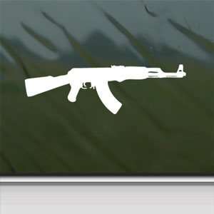  AK 47 Assault Rifle White Sticker Army Military Laptop 
